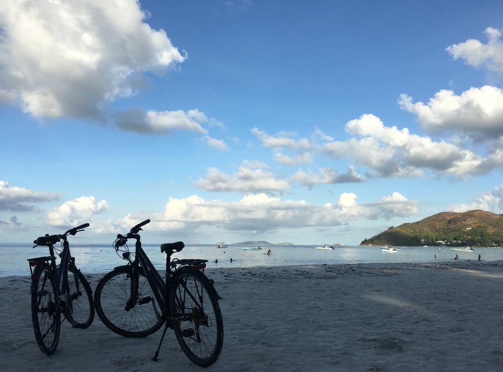 Bicicletas en la Isla de Praslin, Seychelles