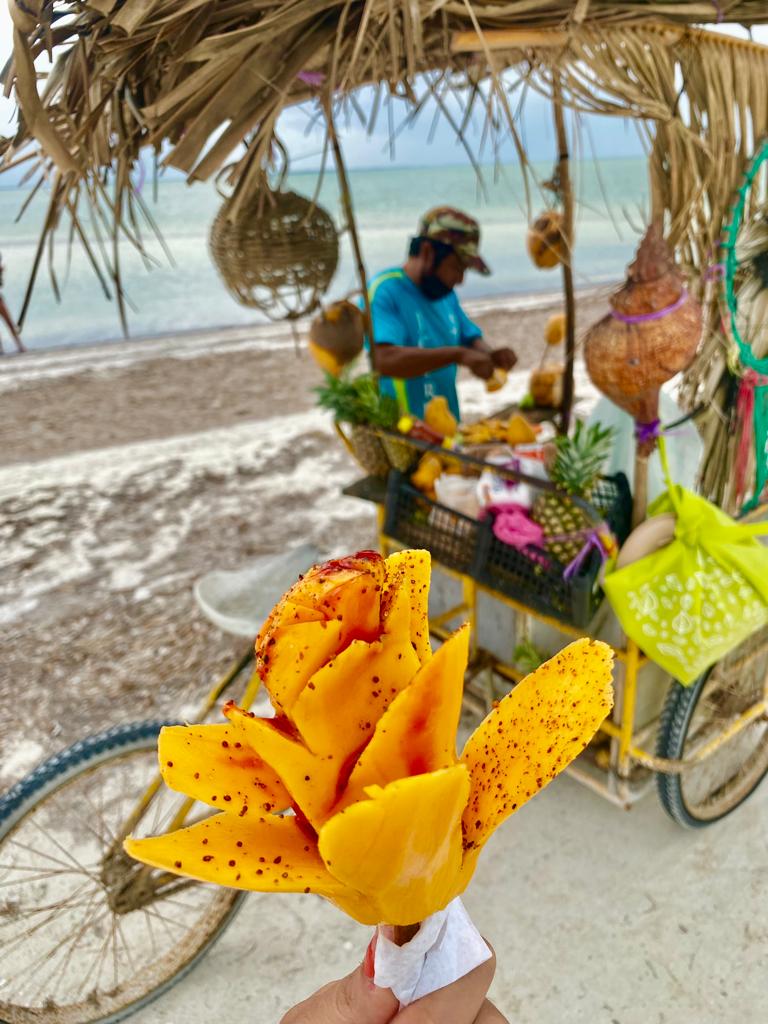 Manguito picoso elaborado en Holbox